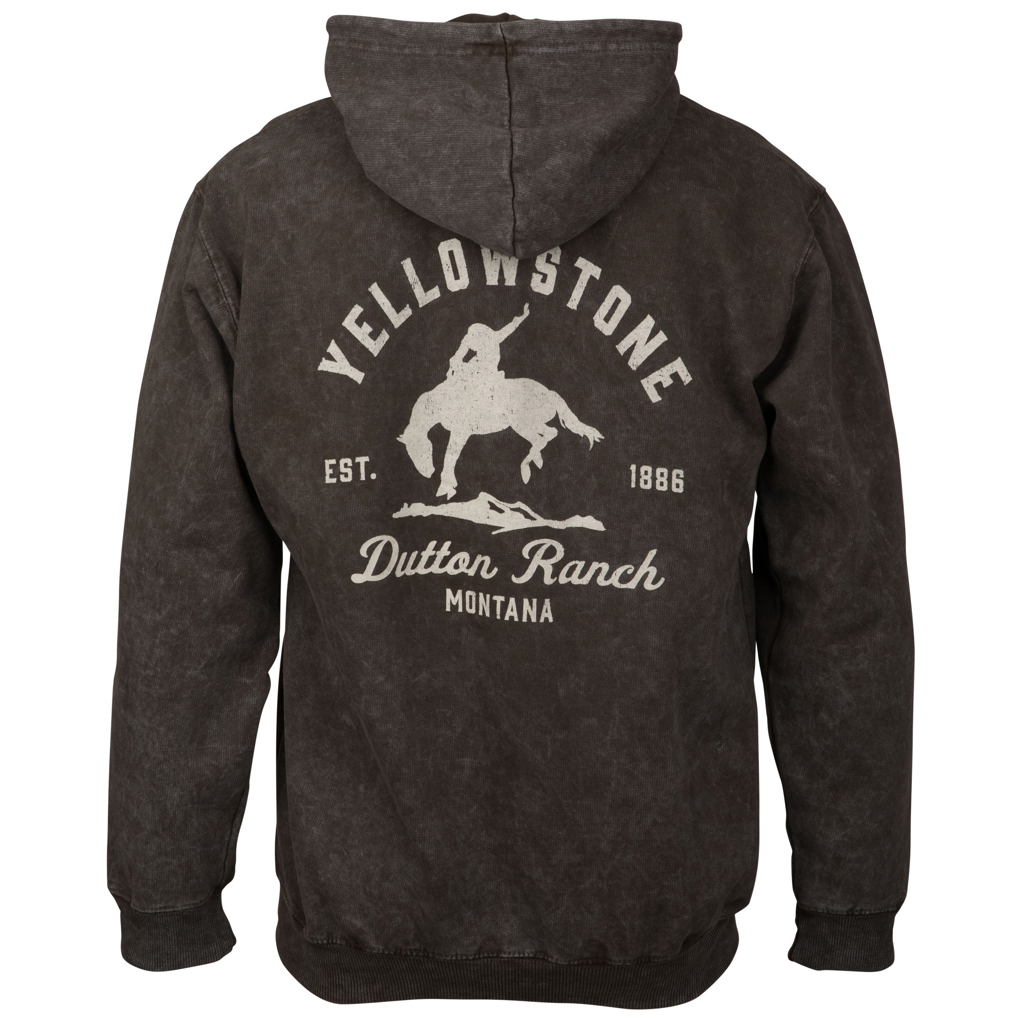 Yellowstone Dutton Ranch Montana Mineral Wash Pull-Over Pocket Hoodie